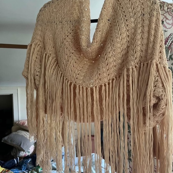 Anthropologie AFRM fringe Cocoon Sweater Xs/s - Picture 4 of 10